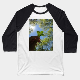 Four Leaf Clover with the Treetops Photographic Image Baseball T-Shirt